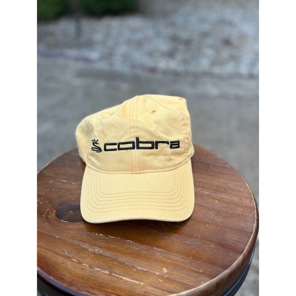 Cobra Baseball Cap Yellow Cotton Curved Brim